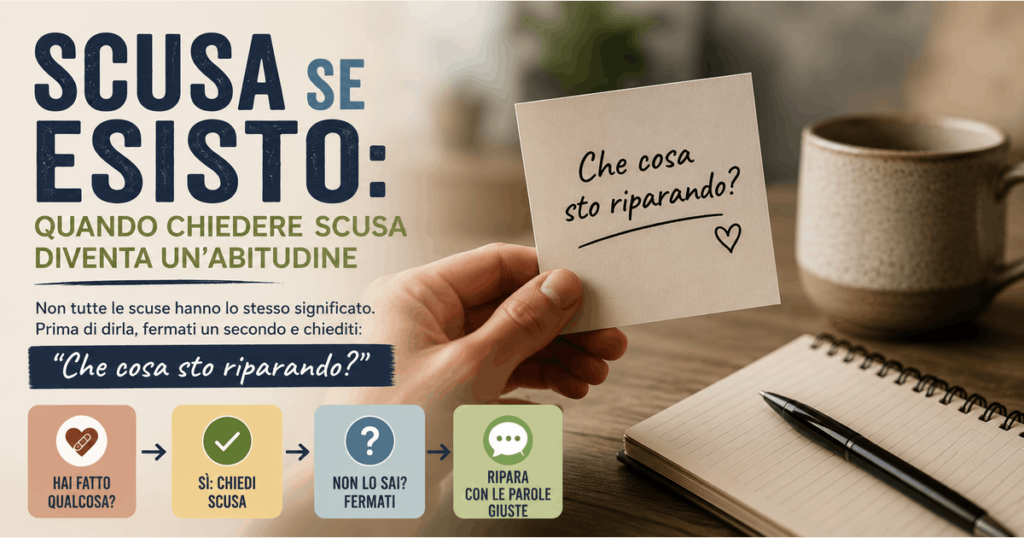 Scusa se esisto: quando chiedere scusa diventa un’abitudine