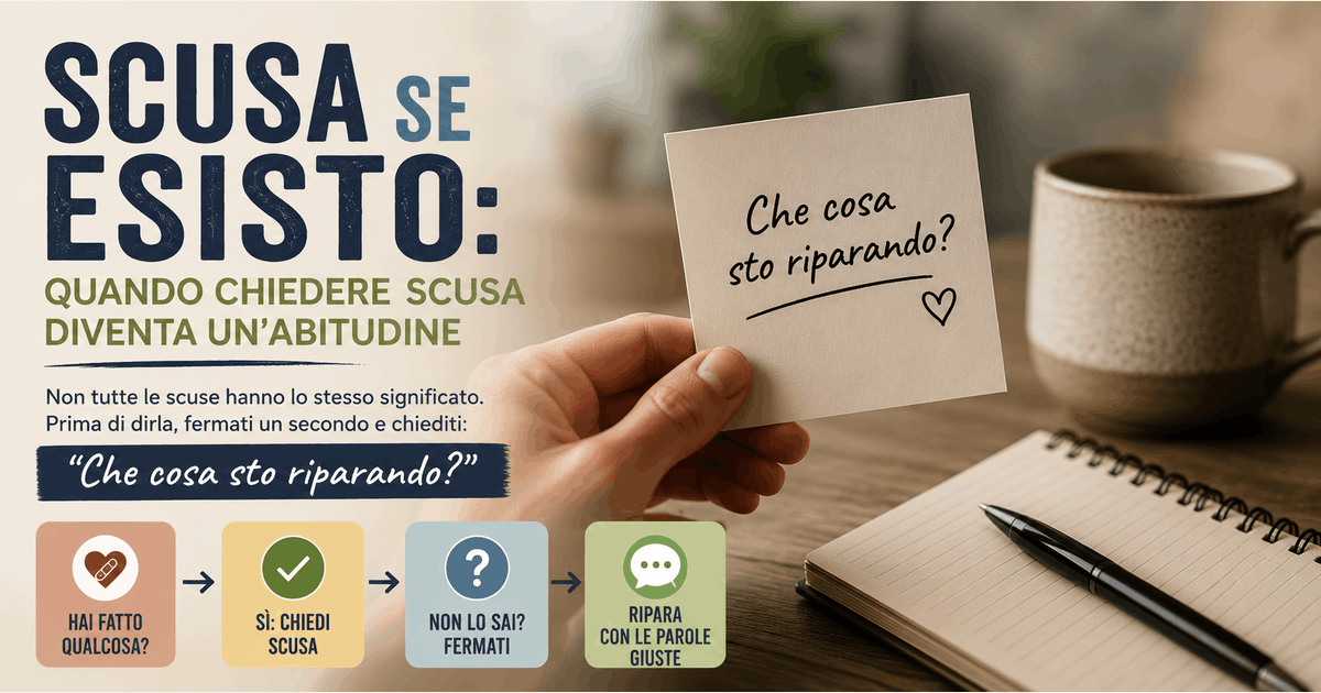 Scusa se esisto: quando chiedere scusa diventa un’abitudine