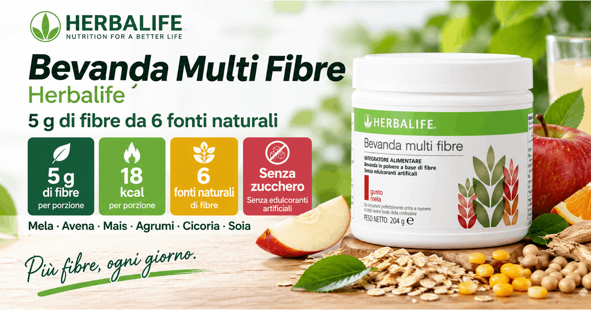 Bevanda Multi Fibre Herbalife: 5 g di fibre da 6 fonti naturali