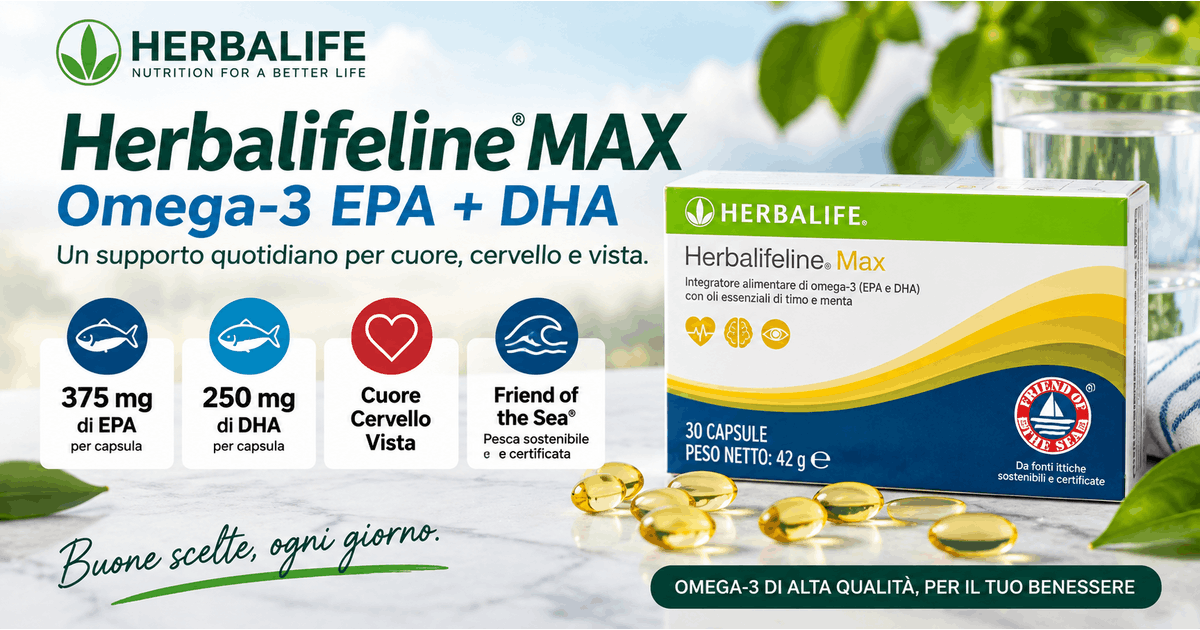 Herbalifeline MAX Herbalife: Omega-3 EPA e DHA per cuore, cervello e vista
