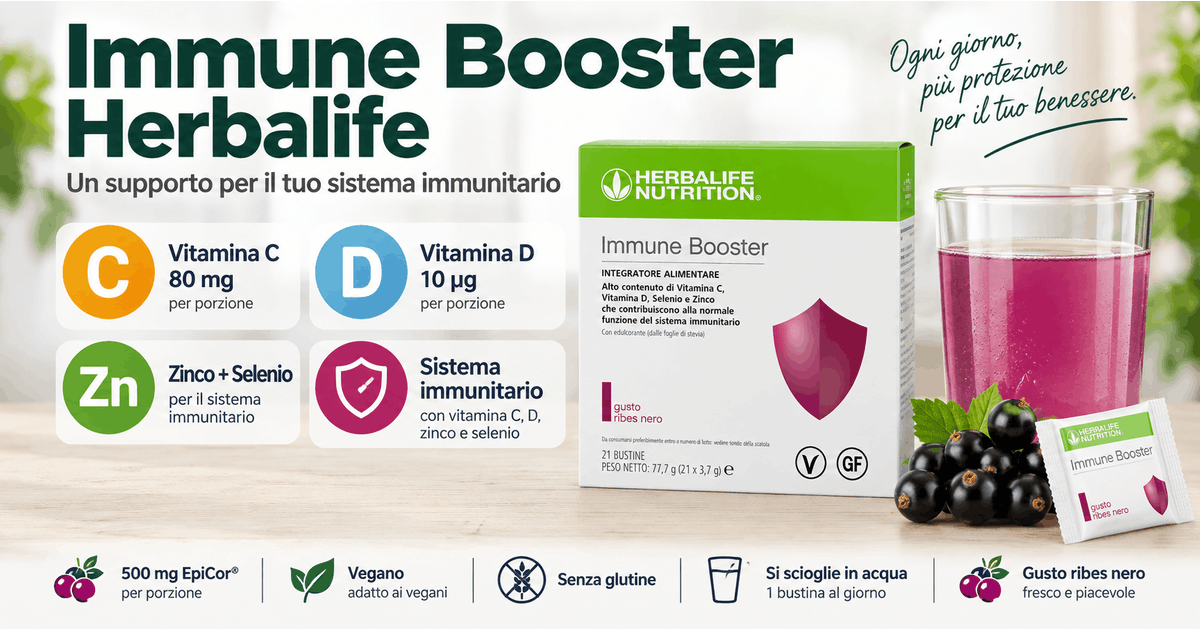 Immune Booster Herbalife: vitamina C, D, zinco e selenio per il sistema immunitario